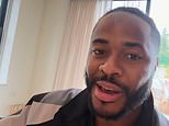 Relaxed Raheem Sterling laughs with Channel 4 star as former England footballer, 31, is seen for first time since being arrested on suspicion of ‘drug driving’ and crashing Lamborghini into motorway barriers