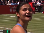 Emma Raducanu stops play as Trooping the Colour flypast disrupts her match at Queen’s