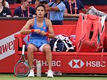 Emma Raducanu is downed in straight sets in Queen’s final against Donna Vekic as British No 1’s quest for a second title five years after her US Open win rolls on