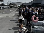 Sinkholes on railway bridge suspend trains to Gatwick Airport as ‘tempers flare’ in queue for replacement bus where passengers were left waiting for two hours