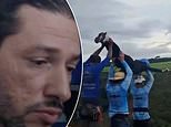Stone-faced bungee jump workers seen being interrogated for first time after throwing woman, 21, to her death off bridge without rope