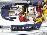 British yachting couple reveal moment Russian warship fired warning shots at them in the English Channel – as they insist they did nothing wrong