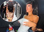 Lily Allen poses in a racy white PVC dress in behind-the-scenes snaps from her Newcastle show after ex David Harbour denied her version of events from explosive revenge album