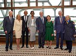 It’s the Democrats’ big day out! Clintons rub shoulders with Bushes as liberal moguls Oprah and Colbert descend on Obama library’s grand opening ceremony