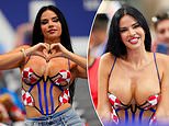World Cup’s ‘sexiest fan’ sends fans wild with barely-there outfit to watch her country’s first game in Dallas