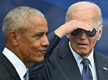 Joe Biden mumbles to himself and requires stage direction as he aimlessly wanders off at Obama’s library debut