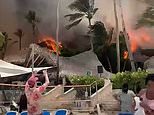Massive fire breaks out at luxury beach resort popular with American tourists forcing guests to run for their lives