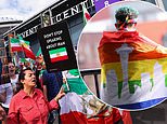 Anti-Iranian protests erupt ahead of Egypt vs Iran… as defiant fans proudly wave rainbow flags despite team’s outrage over World Cup Pride game
