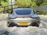 The name’s Pond…James Pond! Proud owner of new £165,000 Aston Martin Vantage gets more than he bargained for when he tried to ford river