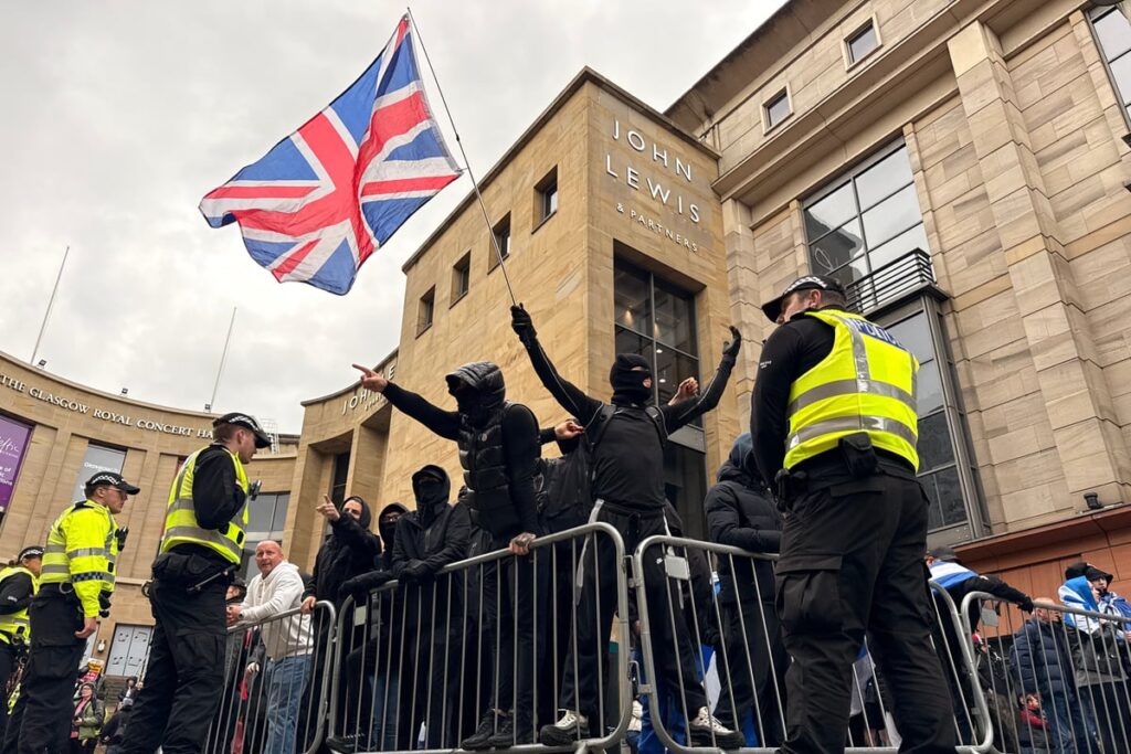 Rival protesters clash at Glasgow ‘reclaim our streets’ rally