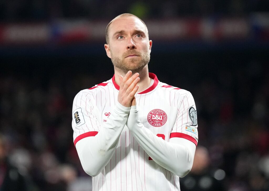 Christian Eriksen ‘conscious and doing well’ after collapsing again during Denmark friendly