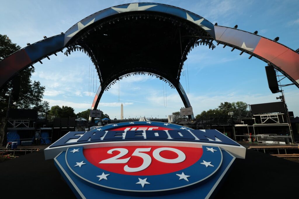 Why is UFC Freedom 250 taking place at the White House?