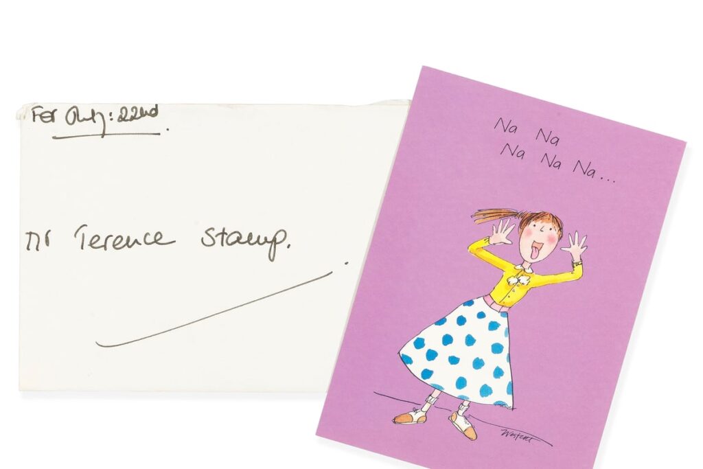 Birthday card from Diana to actor Terence Stamp fetches almost £10k at auction