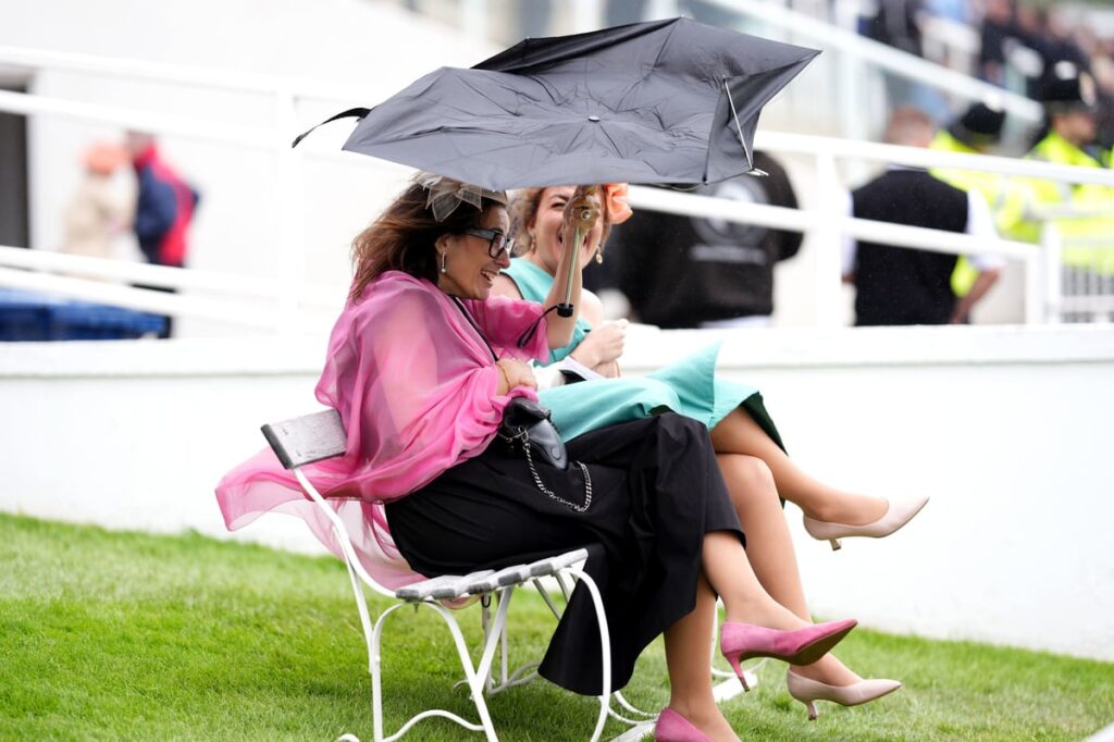 Sunday to be drier as downpours and strong winds batter the UK