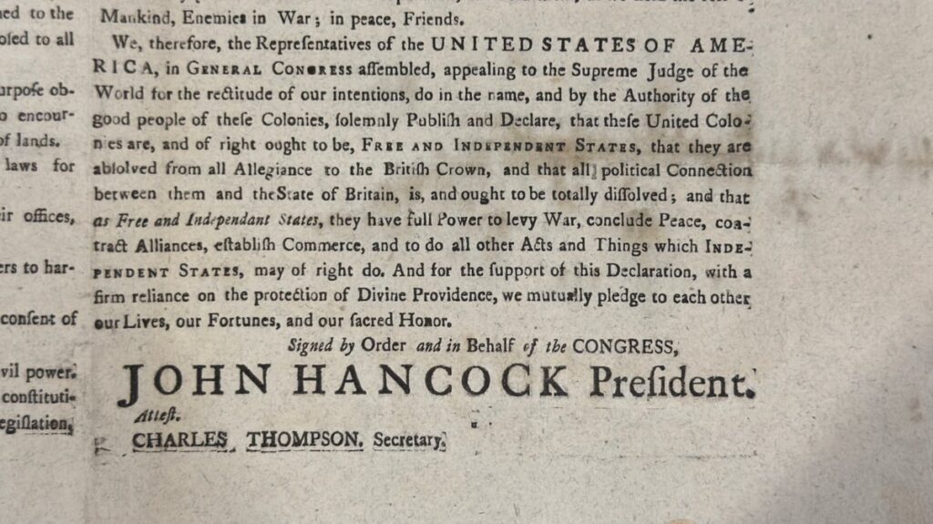 National Archives volunteer unearths ‘vanishingly rare’ copy of US Declaration of Independence
