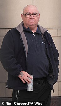 Paul McIntyre, 58, Peter Cavanagh, 38 and Jordan Gareth Devine, 25, (left to right) have been found not guilty in a non-jury trial at Belfast Crown Court