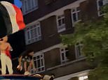 Egyptian fans bring chaos to London as they battle with police and climb on double decker bus to celebrate team’s World Cup win