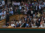 Who’s who in the Royal Box at Wimbledon on Day Eight? Carole and Pippa Middleton lead the famous faces at SW19, joined by tennis star Roger Federer