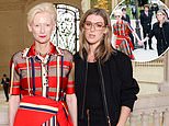 Tilda Swinton joins forces with nepo baby daughter Honor Swinton Byrne as they make a rare joint appearance at the Chanel Haute Couture Paris Fashion Week show