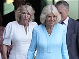 A royally good day of tennis! Queen Camilla enjoys Wimbledon with her little sister Annabel Elliot – alongside newlyweds Peter and Harriet Phillips