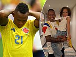 Colombia star ‘goes into hiding’ after receiving death threats over costly World Cup miss… 32 years on from chilling murder of former defender