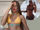 Venezuela Fury, 16, poses in a bikini for fun TikTok videos as she soaks up the sun with husband Noah Price, 19
