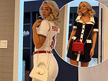 Jordan Pickford’s wife Megan debates what designer outfit she should wear for World Cup semi-final match as she leads the WAGs rooting for England
