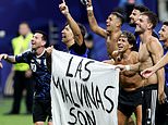 ‘It’s a sad part of our history…and it hurts’: Argentinian player defends Falkland Islands banner saying World Cup semi-final win against England ‘wasn’t just a football match’