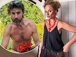 Emily Atack shows off her slimmed-down frame in a black dress while her shirtless fiancé Alistair Garner gets stuck into some gardening at their new home