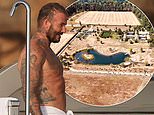 From Golden Balls to golden fields: Green-fingered David Beckham will jet back from Ibiza to find the heatwave’s turned his £12million Cotswolds estate into an arid dust bowl