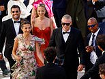 Erling Haaland leads party-goers in Norway’s iconic rowing celebration as he joins Man City stars at team-mate’s glamorous Italian wedding
