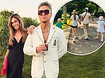 Robbie Williams and his wife Ayda enjoy an idyllic family weekend after he denied being ‘off his nut’ while addressing white substance incident