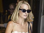 Margot Robbie slips out to the shops in Paris in her lace-trimmed lingerie, writes LAURA CRAIK
