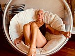 Denise Welch, 68, wows in a plunging black swimsuit in Malibu as she relaxes after having the ‘best time of her life’ at son Matty Healy’s wedding