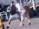 Moment former world champion boxer Joe Cordina brawls with man at petrol station – as he denies assault charges