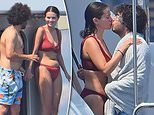 Selena Gomez flaunts toned bikini body as she kisses shirtless husband Benny Blanco on romantic yacht break