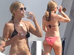 Jennifer Aniston, 57, does AB WORKOUTS as she holidays with boyfriend Jim Curtis and Friends pal Courteney Cox