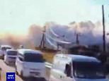 Moment Japanese mall is blown to pieces in explosion moments after devastating earthquake as death toll climbs to 13 with warnings of aftershocks