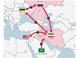 Iran ‘considered attacking Ukrainian port in revenge for strikes on Caspian Sea ships heading for Russia’ as two wars continue to merge