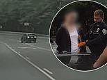 Road rage Subaru driver pursues petrified victim in REVERSE during nightmarish chase through streets of ritzy Portland suburb