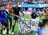 Argentina stars facing bans over Falkland Islands banner and ASSAULT for ‘punching’ Spain players in ugly brawl after World Cup final as FIFA open disciplinary case