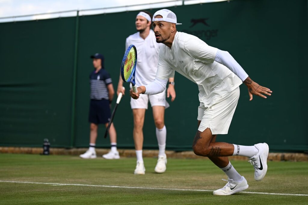 ‘Fine me, I don’t care’: Nick Kyrgios swears at umpire on Wimbledon return as he blasts ‘dumb rules’