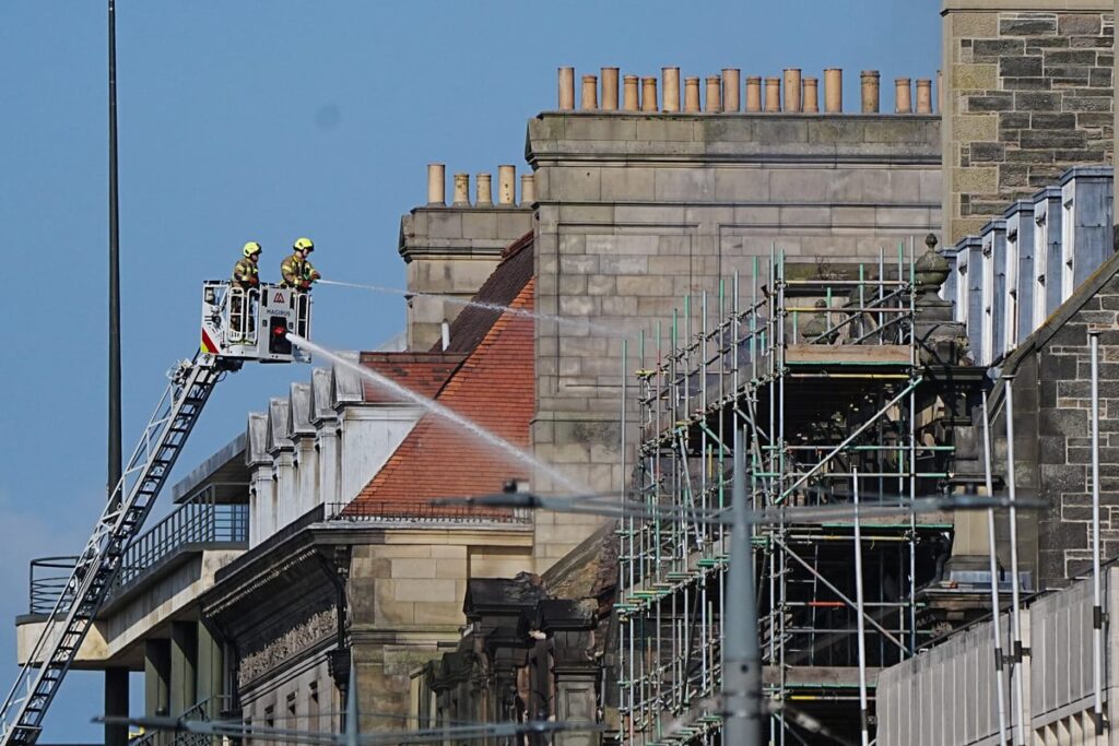 Fire crews to remain on Princes Street for some time after building gutted