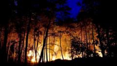 Planes sent to tackle wildfires of ‘exceptional scale’ near Paris