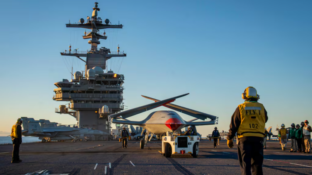 US Navy plans for ‘Air Wing of the Future’ with next-generation, pilotless carrier-based 1,150-mile-range drones to fly alongside manned aircraft