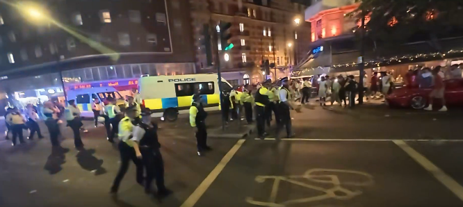 Fans riot in London with police officer knocked unconscious after France beat Morocco in World Cup