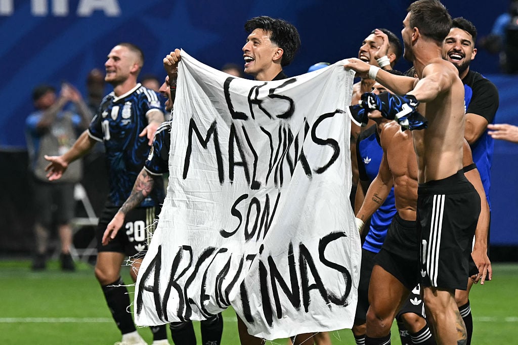 Fury explodes in Britain at Argentina players in Falklands banner row as stars face calls to have visas revoked