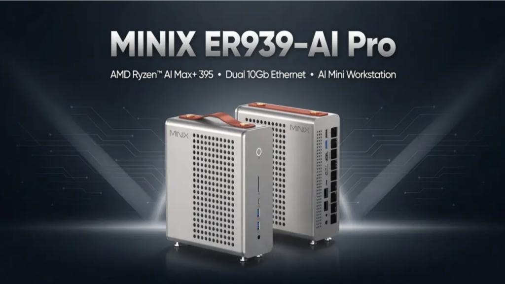 This AMD Ryzen AI Max+ 395 mini PC has 128GB RAM, metal feet, and even a vegan leather handle — because why not?