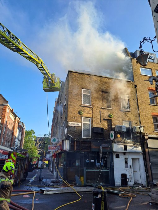 Firefighters battle blaze at central London restaurant as residents flee homes