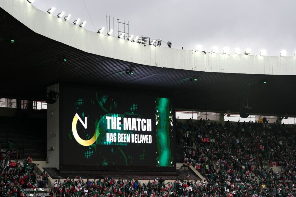 England fans vow to wait ‘as long as it takes’ after Mexico game delay
